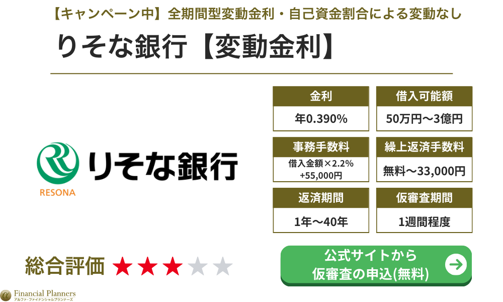 りそな銀行　変動金利