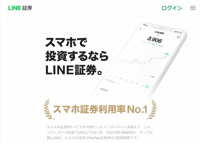 LINE証券アプリ
