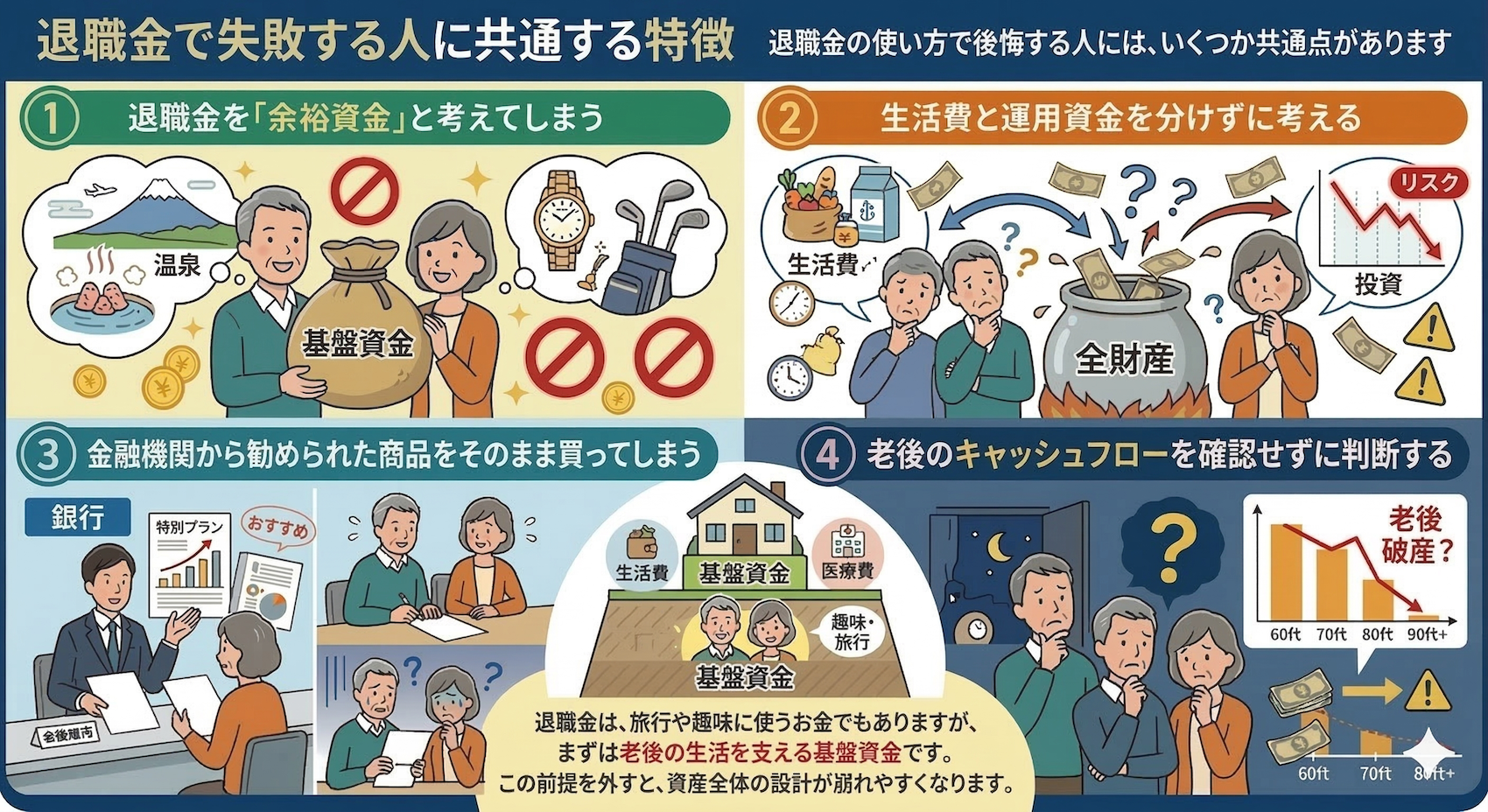 退職金の使い道の失敗ランキング