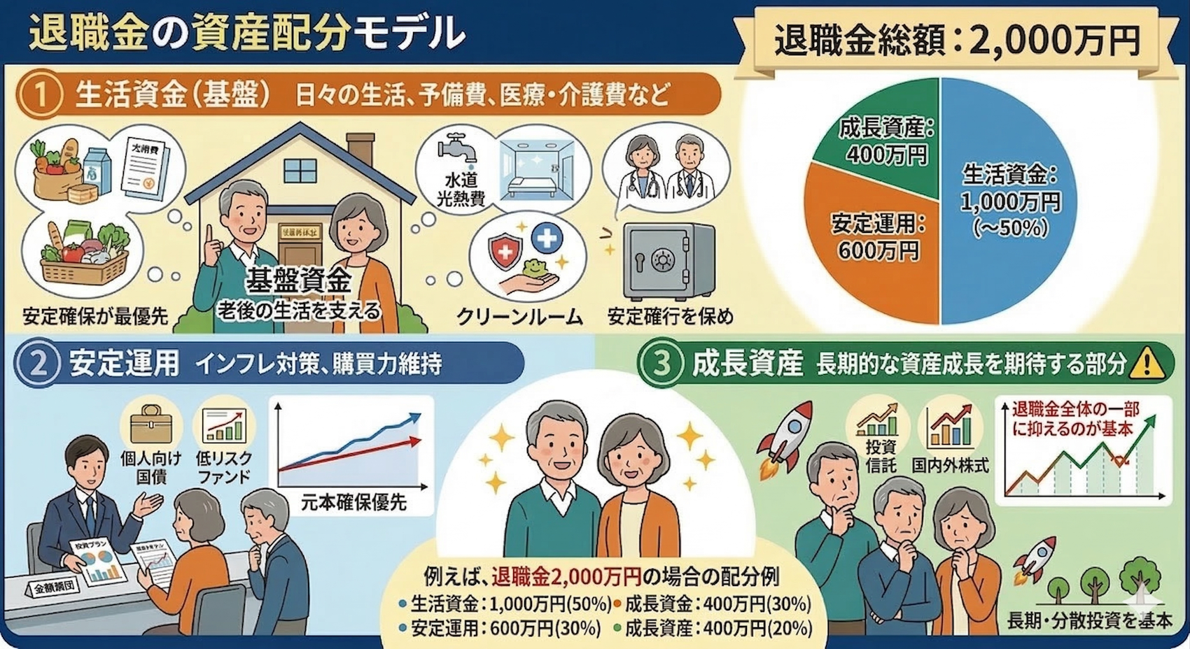 退職金の資産配分モデル