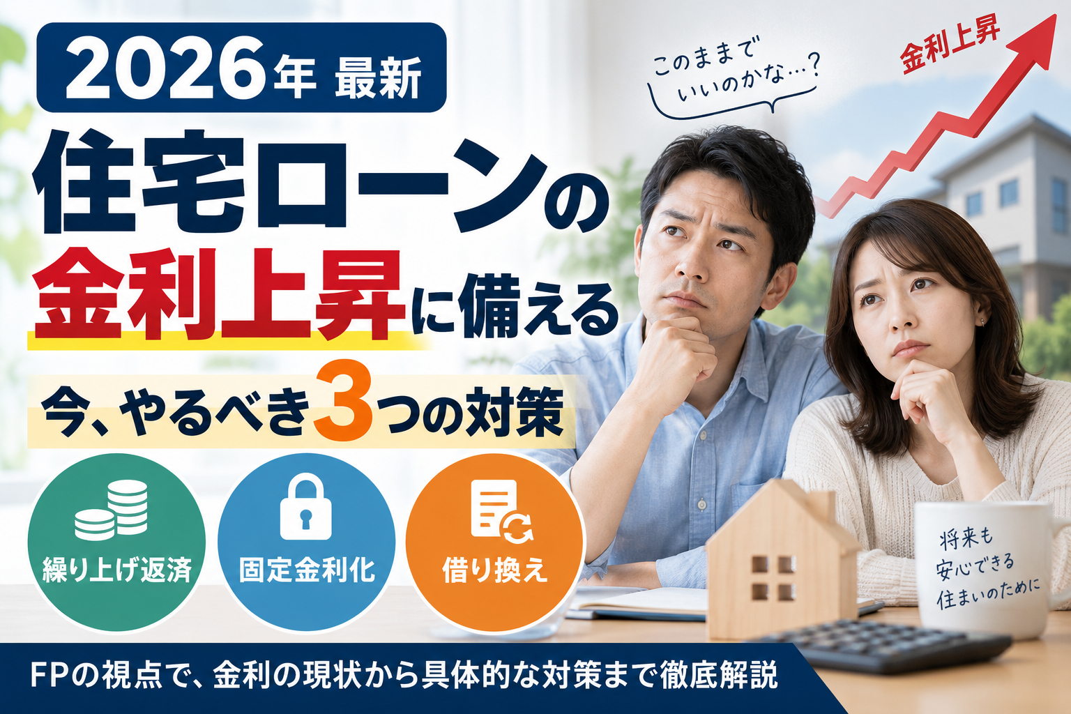 【住宅ローンの変動金利リスク】2026年以降の金利上昇に備える！固定金利への借り換えタイミング