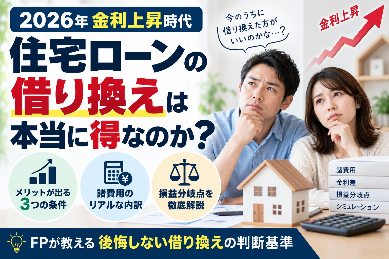 住宅ローン借り換えの手数料とメリットが出る条件！金利差何％なら借り換えるべき？